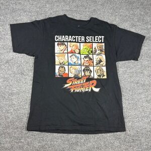 Street Fighter Shirt Mens M Capcom Character Select Graphic Black Cotton